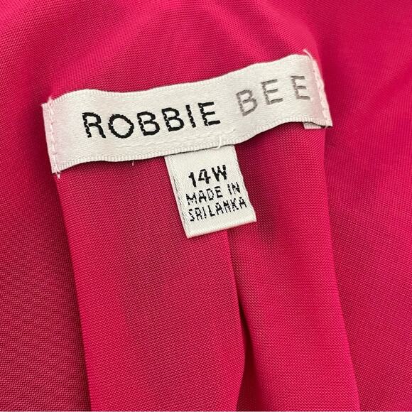 ROBBIE BEE Plus Size Cold-Shoulder Caftan Dress Hot Pink Women’s Sz 14W - Picture 7 of 10